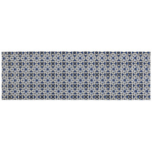 WENKO Teppich Murcia dunkelblau gemustert 65,0 x 200,0 cm
