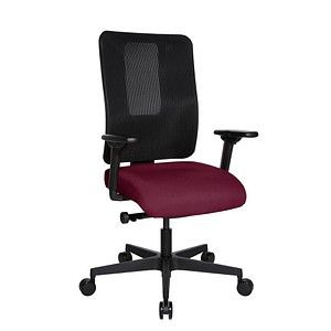 Topstar Bürostuhl Sitness Open X (N) Deluxe mit Schiebesitz, OX30WTW2 T270 Stoff rot, Gestell schwarz