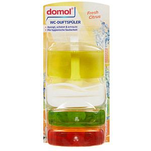 domol Fresh Citrus WC-Duftspüler Zitrone, Limette, Orange, 3x 55,0 ml