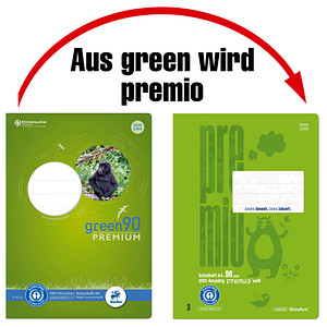 Staufen® Schulheft green Lineatur 3 liniert DIN A4 ohne Rand, 16 Blatt