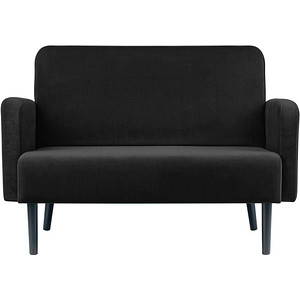 PAPERFLOW 2-Sitzer Sofa LISBOA schwarz Stoff
