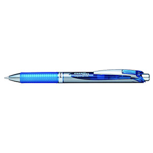 Pentel EnerGel BL80-CX Gelschreiber blau/silber, Schreibfarbe: blau, 1 St.