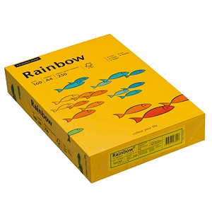 Rainbow Kopierpapier COLOURED PAPER intensivgelb DIN A4 160 g/qm 250 Blatt Rainbow Kopierpapier COLOURED PAPER intensivgelb DIN A4 160 g/qm 250 Blatt