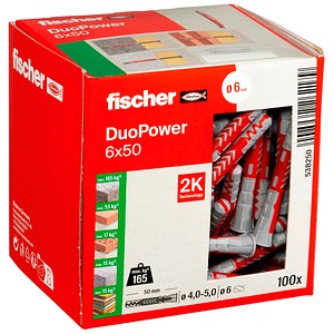 fischer DuoPower 6x50 2K Universaldübel-Sortiment Ø 6 mm x 50 mm, 100 Stück