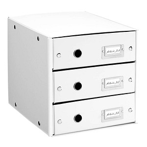 LEITZ Schubladenbox Click & Store  weiß 60480001, DIN A4 mit 3 Schubladen, 1 St.