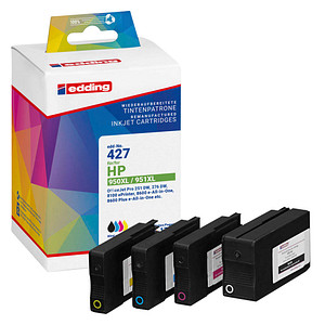 edding EDD-427  schwarz, cyan, magenta, gelb Druckerpatronen kompatibel zu HP 950XL + 951XL (C2P43AE), 4er-Set