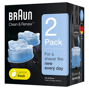 2 BRAUN Clean & Renew CCR 2 Reinigungskartuschen für Rasierer