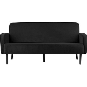 PAPERFLOW 3-Sitzer Sofa LISBOA schwarz Stoff