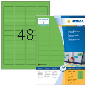 HERMA Etiketten 4549 grün 45,7 x 21,2 mm, 100 Blatt