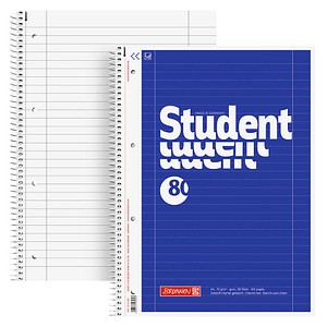 BRUNNEN Collegeblock Student liniert DIN A4 mit Rand, 5 St.