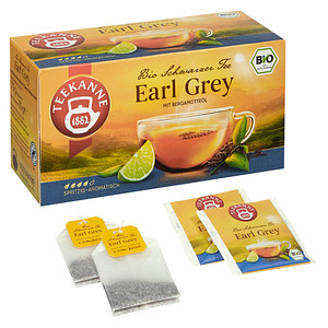TEEKANNE Bio Schwarzer Tee Earl Grey Bio-Tee 20 Portionen
