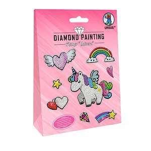 URSUS® Diamond Painting Sticker-Set Unicorn mehrfarbig