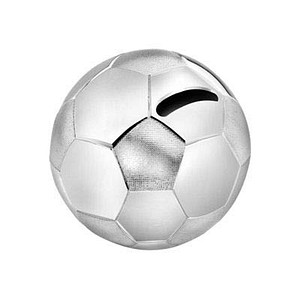 ZILVERSTAD Spardose Fußball silber