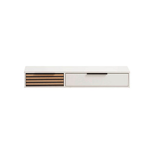 MÖBELPARTNER Loft Konsolentisch weiß, Akustikoptik 103,7 x 32,1 x 16,4 cm