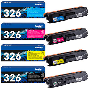 brother TN-326BK/C/M/Y  schwarz, cyan, magenta, gelb Toner, 4er-Set