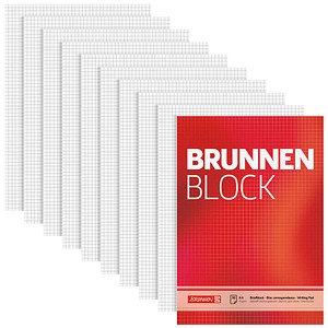BRUNNEN Briefblöcke DIN A4 kariert