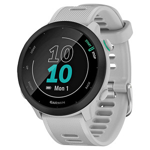 GARMIN Forerunner 55 Smartwatch steinweiß, schwarz