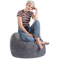 SITTING POINT Beanbag Fluffy XL Sitzsack mittelgrau ++ büroplus