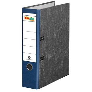 büroplus Ordner dunkelblau marmoriert Karton 8,0 cm DIN A4, 1 St.