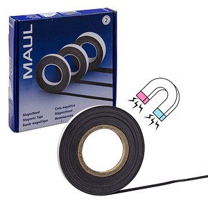 MAUL Magnetband selbstklebend schwarz 1,0 cm x 10,0 m, 1 St.