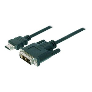 DIGITUS HDMI A/DVI-D Kabel 3,0 m schwarz, 1 St.