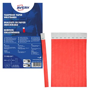 AVERY Zweckform Eintrittsbänder rot, 500 St.