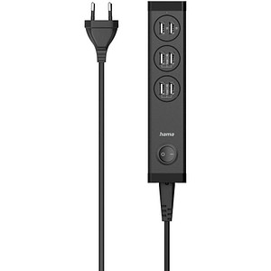 hama USB-Ladestation Ladekabel mit Adapter schwarz, 34 Watt