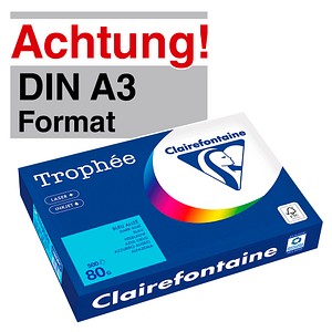Clairefontaine Kopierpapier Trophée blau DIN A3 80 g/qm 500 Blatt