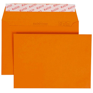 ELCO Briefumschläge Color DIN C6 ohne Fenster orange haftklebend 25 St.