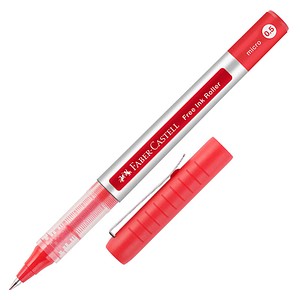 FABER-CASTELL Free Ink Tintenroller grau 0,2 mm, Schreibfarbe: rot, 1 St.