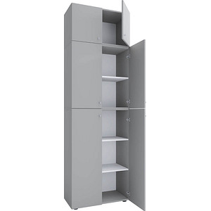 VCM my office Aktenschrank XXL Lona, 917791 grau 3 Fachböden 70,0 x 39,0 x 223,0 cm