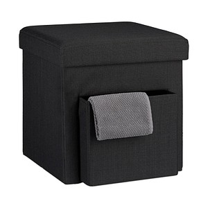 relaxdays Hocker mit Stauraum 10020369_46 schwarz