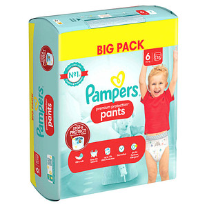 Pampers® Windeln premium protection™ BIG PACK Größe Gr.6 (15+ kg) für Kids und Teens (4-12 Jahre), 32 St.