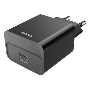 hama Ladeadapter schwarz, 20 Watt