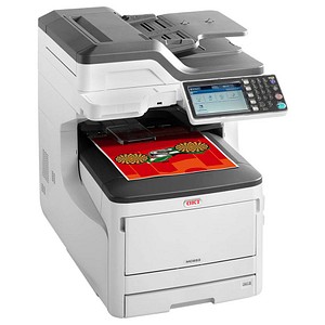 OKI MC853dn 4 in 1 Farblaser-Multifunktionsdrucker grau OKI MC853dn 4 in 1 Farblaser-Multifunktionsdrucker grau