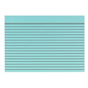 Karteikarten DIN A5 blau liniert, 100 St.