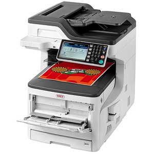 OKI MC853dn 4 in 1 Farblaser-Multifunktionsdrucker grau OKI MC853dn 4 in 1 Farblaser-Multifunktionsdrucker grau