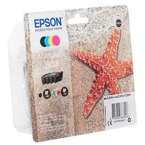 4 EPSON 603 schwarz, cyan, magenta, gelb Tintenpatronen 4 EPSON 603 schwarz, cyan, magenta, gelb Tintenpatronen