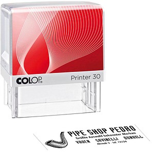 COLOP Textstempel, individualisierbar Printer 30 selbstfärbend schwarz mit Logo