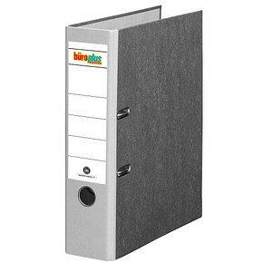 büroplus Ordner grau marmoriert Karton 8,0 cm DIN A4, 1 St.