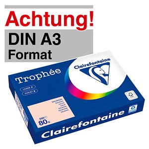 Clairefontaine Kopierpapier Trophée lachs DIN A3 80 g/qm 500 Blatt