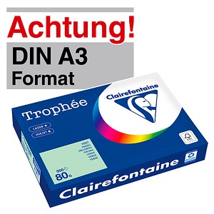 Clairefontaine Kopierpapier Trophée hellgrün DIN A3 80 g/qm 500 Blatt