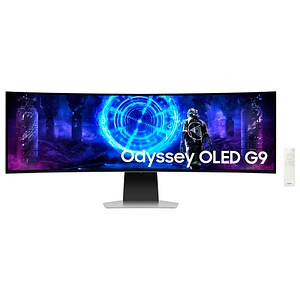 SAMSUNG Odyssey OLED G9 Curved Monitor 124,5 cm (49,0 Zoll) silber