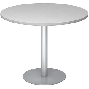HAMMERBACHER Bistrotisch rund Spanplatte lichtgrau 100,0 x 100,0 x 74,0 cm, 1 St.