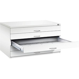 CP 7200 Planschrank verkehrsweiß 5 Schubladen 135,0 x 96,0 x 76,0 cm