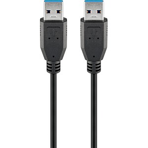 goobay USB 3.0 A Kabel 3,0 m schwarz, 1 St.