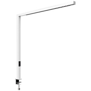MAUL MAULplinus LED Schreibtischlampe weiß mit Tischklemme