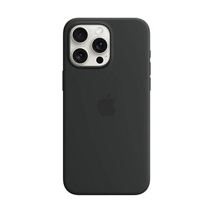 Apple Silikon Case mit MagSafe Handy-Cover für Apple iPhone 15 Pro Max  schwarz ++ büroplus