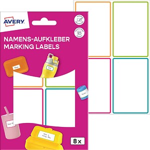 AVERY Zweckform Namensetiketten farbsortiert 48,0 x 70,0 mm, 8 St.