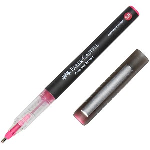 FABER-CASTELL Free Ink Tintenroller grau 0,8 mm, Schreibfarbe: rot, 1 St.